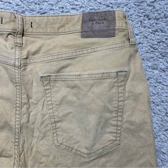 Abercrombie and Fitch Shorts Mens 33 Cut Offs Corduroy Raw Hem Frayed Stretch - Picture 4 of 5